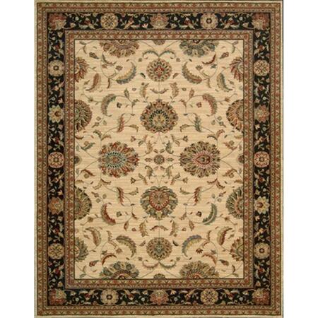 NOURISON Living Treasures Area Rug Collection Ivory And Black 3 Ft 6 In. X 5 Ft 6 In. Rectangle 99446671547